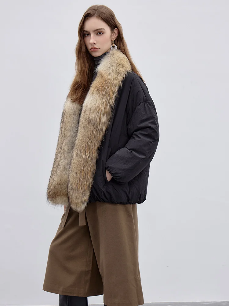 2023 neue Winter Warme Gans Unten Jacken Natürliche Echt Fox Pelz Kragen Frauen Puffer Jacken Dicke Mäntel Weibliche Outwear