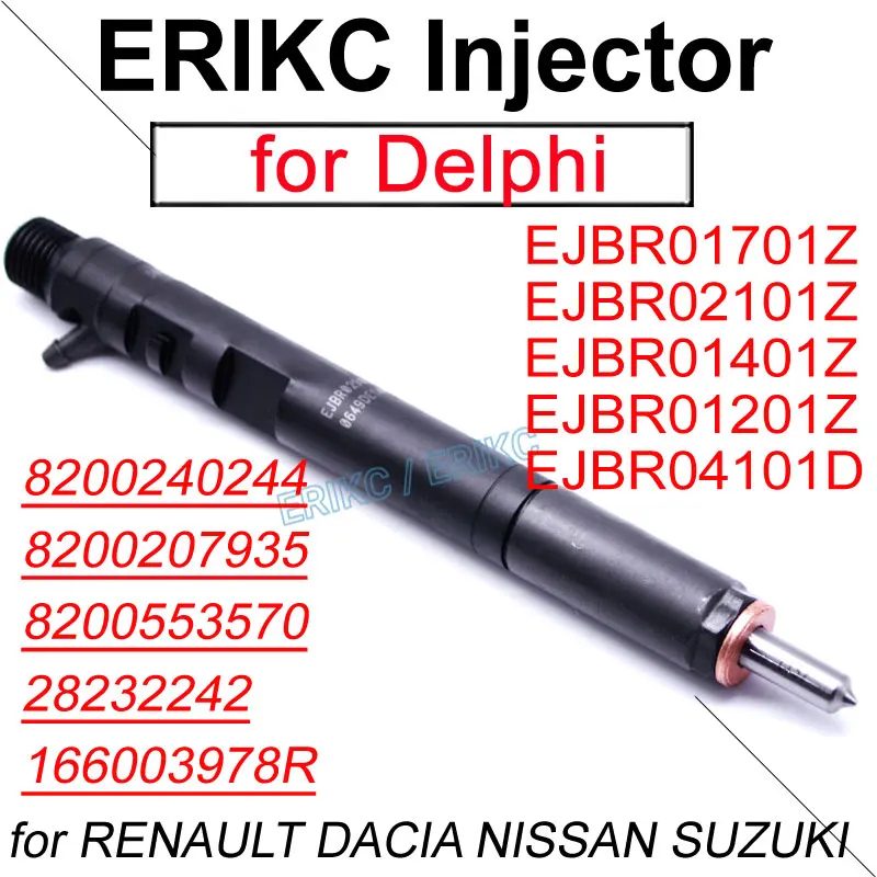 EJBR02101Z EJBR04101D Diesel Fuel Common Rail Injector Nozzle for Delphi Dacia Renault 1.5 dCi EJBR01401Z EJBR01701Z 28232242