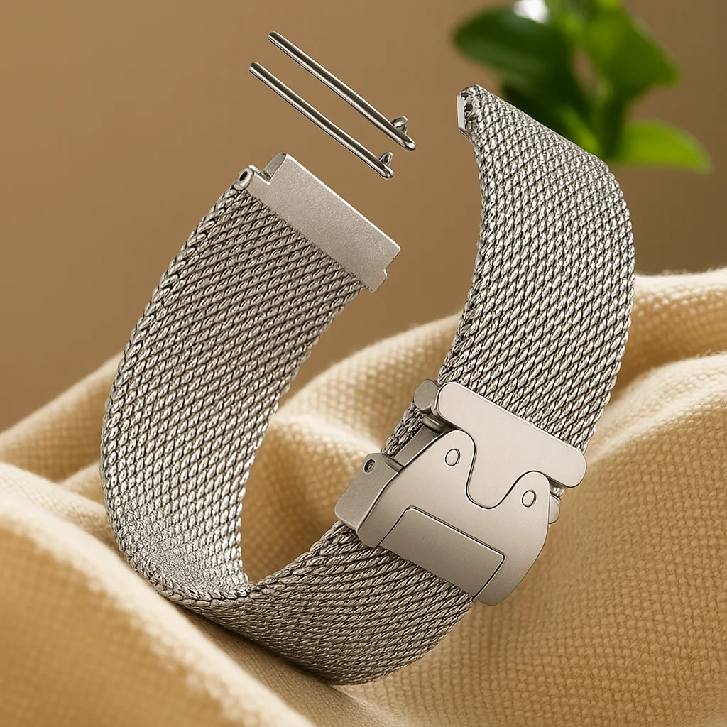 

Парашютные ремни 20/22 мм для Samsung Galaxy Watch 7, 6, 5-полосный металлический ремешок из нержавеющей стали для часов Garmin/Amazfit/Xiaomi/Redmi/Huawei