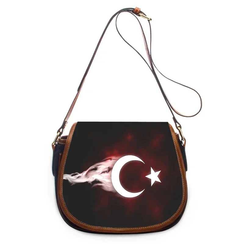 

The Republic of Turkey flag print new fashion Women Crossbody Bag Luxury Women Bags Zipper Shoulder Bag women shoulder bag