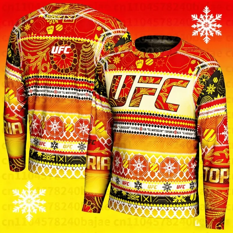 

2026 Новая мужская и женская футболка с длинными рукавами и принтом UFC, подходящая для ежедневных тренировок, занятий спортом на открытом воздухе и быстросохнущих