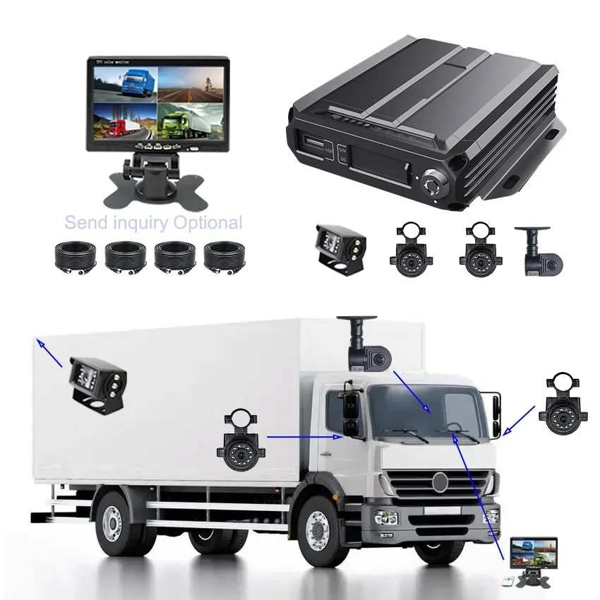 Mini 4ch Vehicle Gps Tracking 4 Channel Dvr Cameras System Hd Truck 2mp Vehicle Monitoring 3g 4g Mdvr