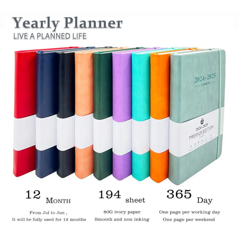 Calendar Planner for Future Review 2024-2025 Planner Bundle Notebook Monthly Calendar for Stress-free Time Management at Home