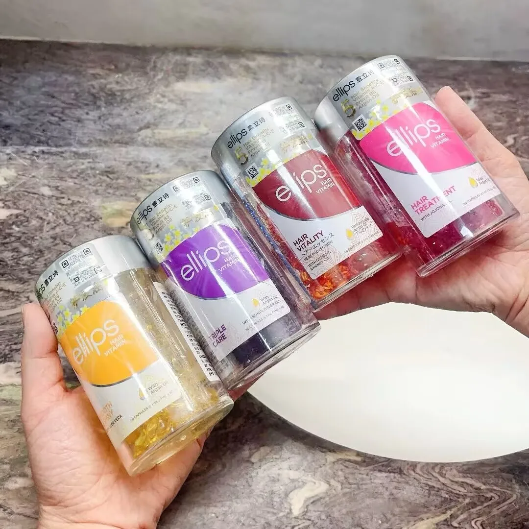 

Ellips Hair Vitamin Capsules 50pcs, Repairing Argan Oil for Dyed & Heat-Damaged Hair, Bali Indonesia