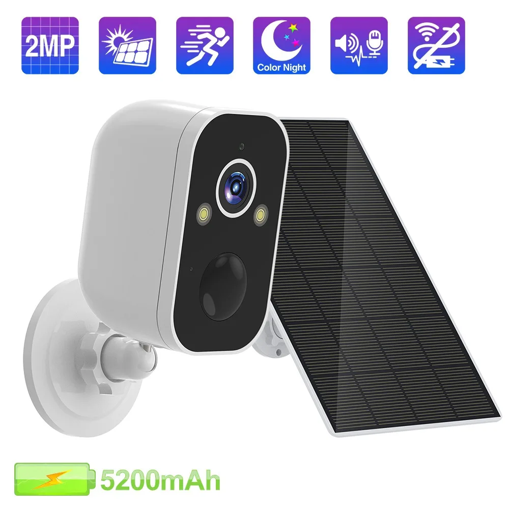 

4G SIM 3MP Smart Life 5200mAh Rechargeable Battery Solar Camera Outdoor WIFI 1080P Surveillance Security Camera PIR Motion Cam