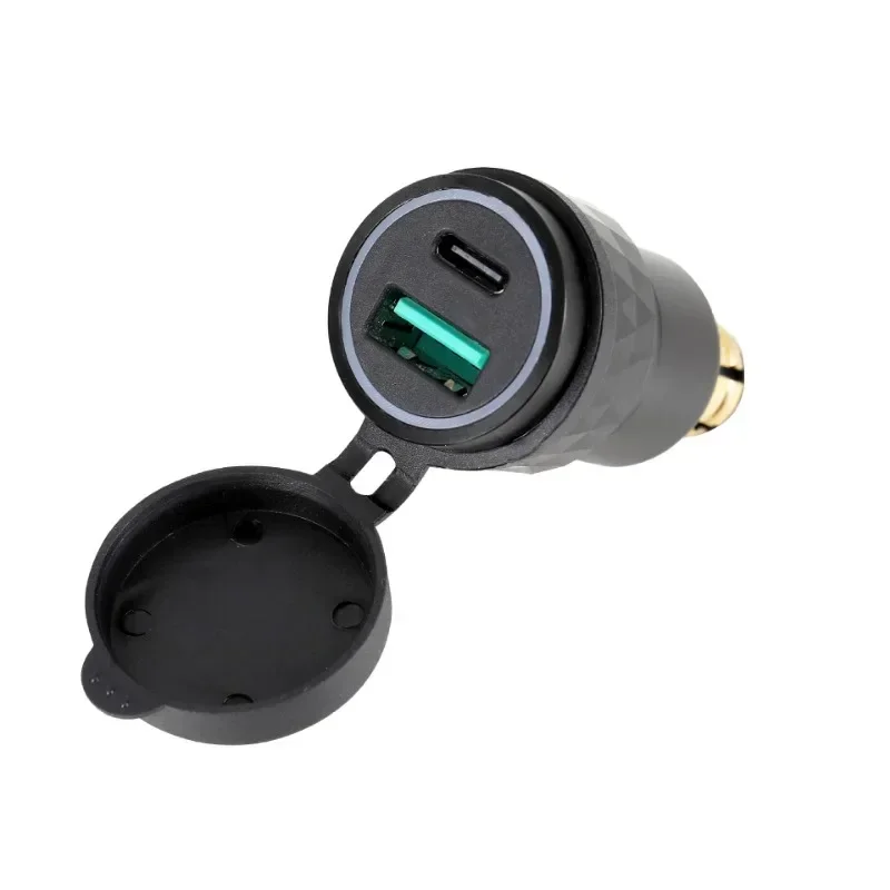 Adaptador para BMW motocicleta carregador, liga de alumínio USB, útil soquete DIN, durável, novo