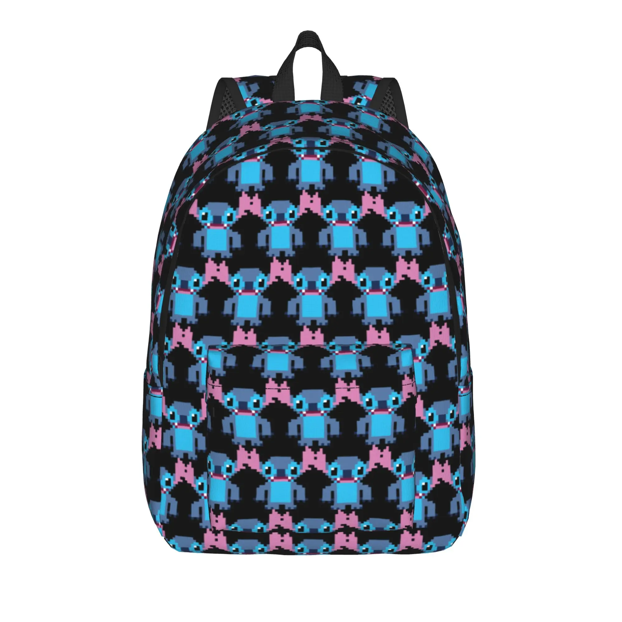 

8-Bit S-Stitches Backpack for Men Women Cool High School Business Daypack Laptop Canvas Bags with Pocket