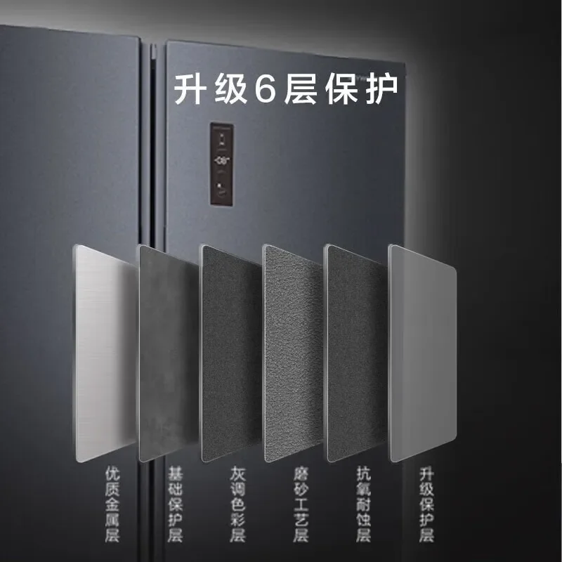 BCD-551WKPS_ nebula gray air-cooled frost-free door-to-door household refrigerator energy-saving silent intelligent