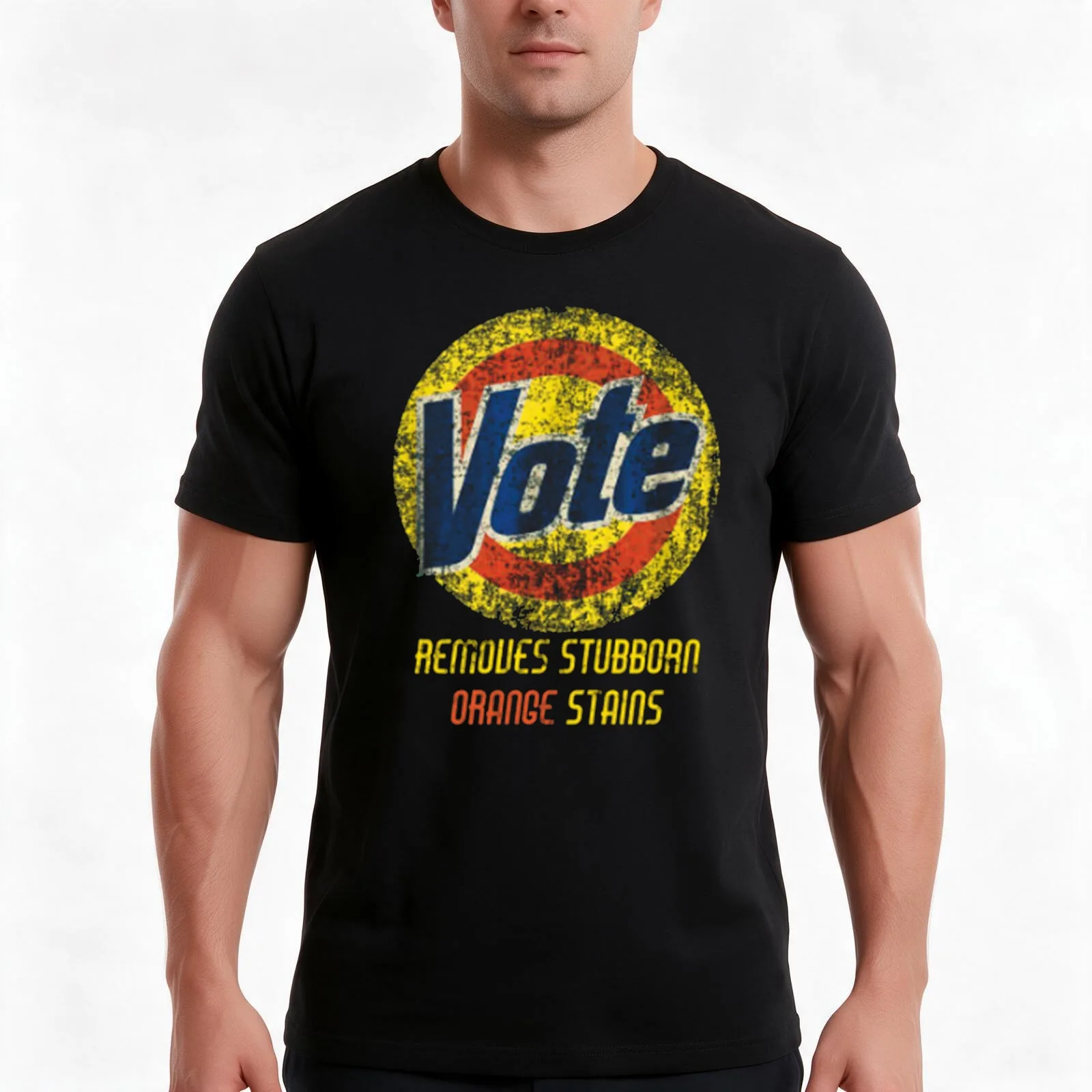 Vote Removes Stubborn Orange Stains T-Shirt Summer Casual Cotton Tee Oversized Streetwear Tops Vintage Graphic Print