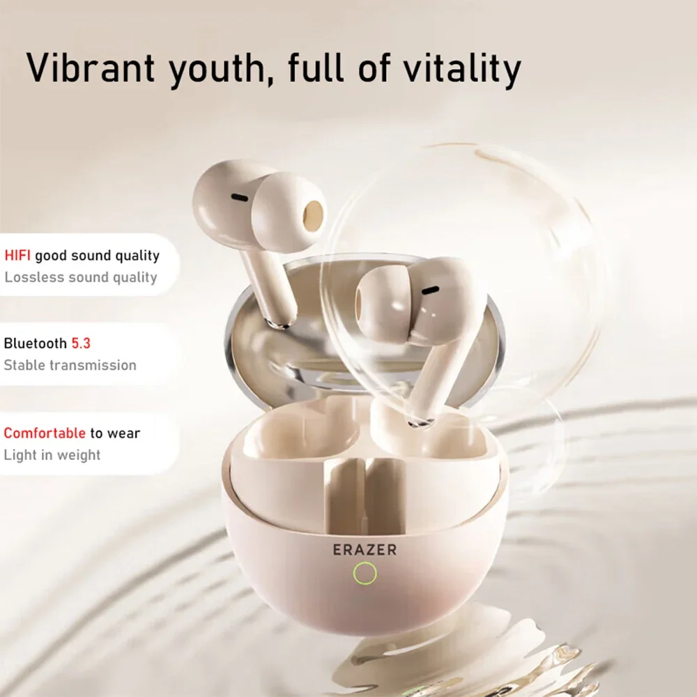 سماعات لينوفو ستيريو لاسلكية تعمل بالبلوتوث 5.3 داخل الأذن رياضية للحد من الضوضاء موسيقى جهير ثقيلة مع سماعات مساعد صوتي E30 #3