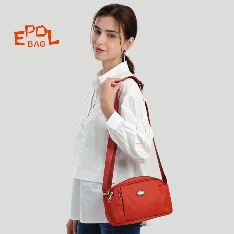 

EPOL Woman's Shoulder Bag Large Capacity Zippered Small Crossbody Bag Multi-purpose Ladies Casual Messenger Bags 2786-23