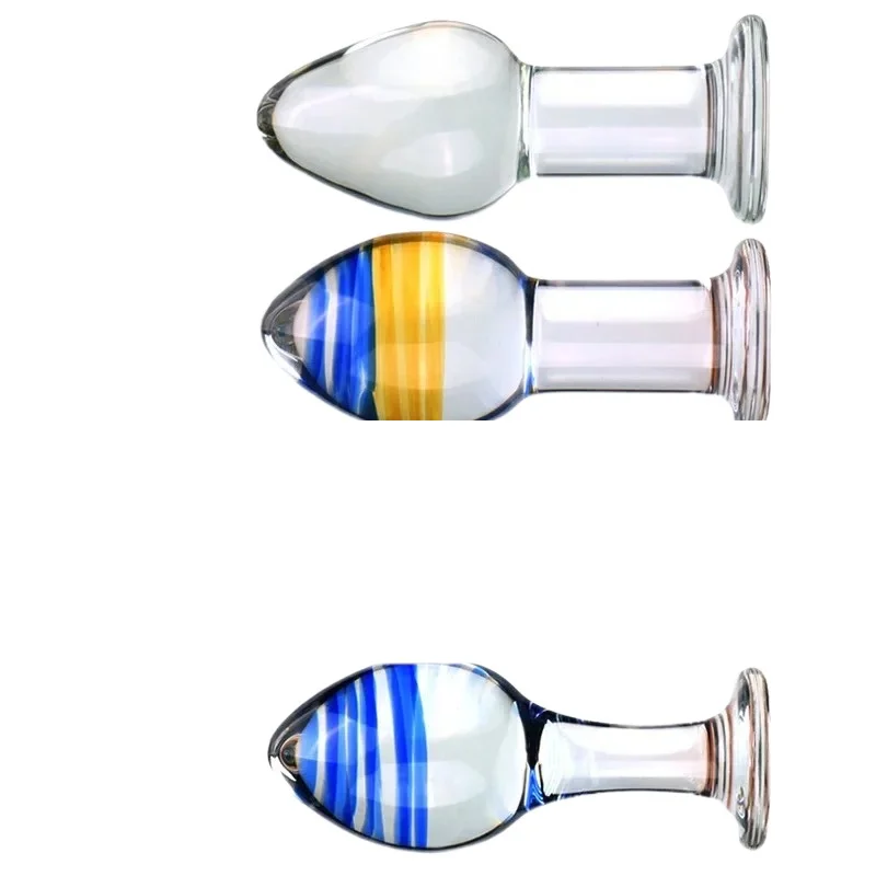 New Crystal Glass Anal Beads Anal Butt Plug Vagina Stimulate Masturbator Sex Toys for Woman Men Dildo Anus Dilator Vaginal