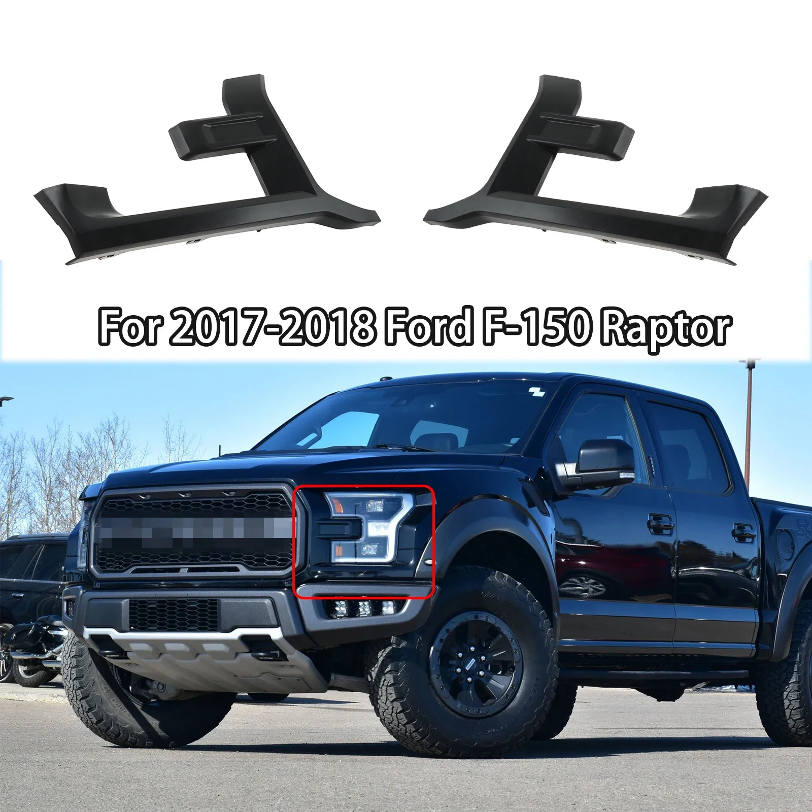 مصد أمامي أمامي مصد أمامي شبكة مصباح أمامي ، قولبة مناسبة لـ شبك-شبك كسوة Ford Raptor ، من من من من من من من من شبك