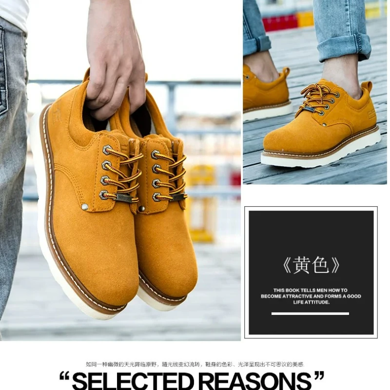 Cow Suede Motorcycle Boots Goodyear-Weld Hiking Shoes Men Tactical Shoes Hunting Boots Desert Work Boots Ankle Trekking Sneakers