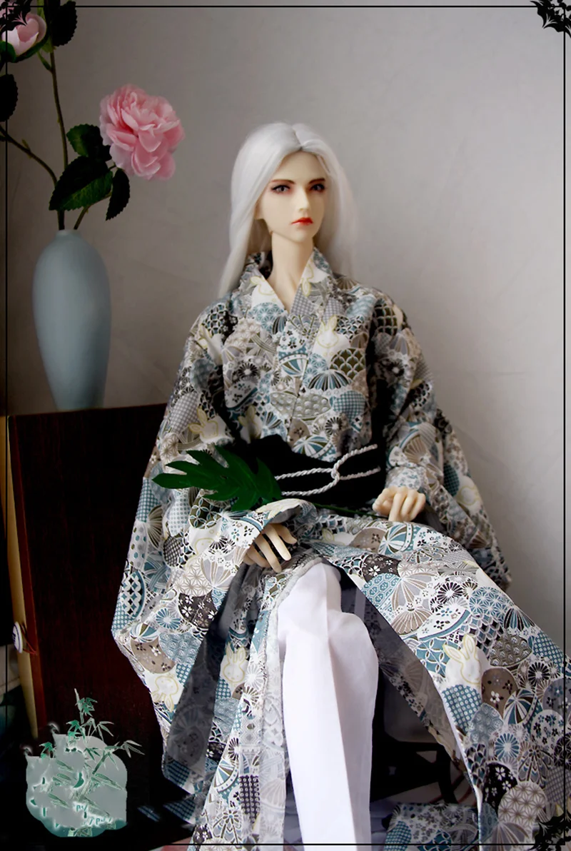 

1/4 1/3 Scale BJD Clothes Ancient Costume Bathrobe Kimono + Pants For MSD SD13 Girl ID75 Strong Uncle Doll Accessories A1194