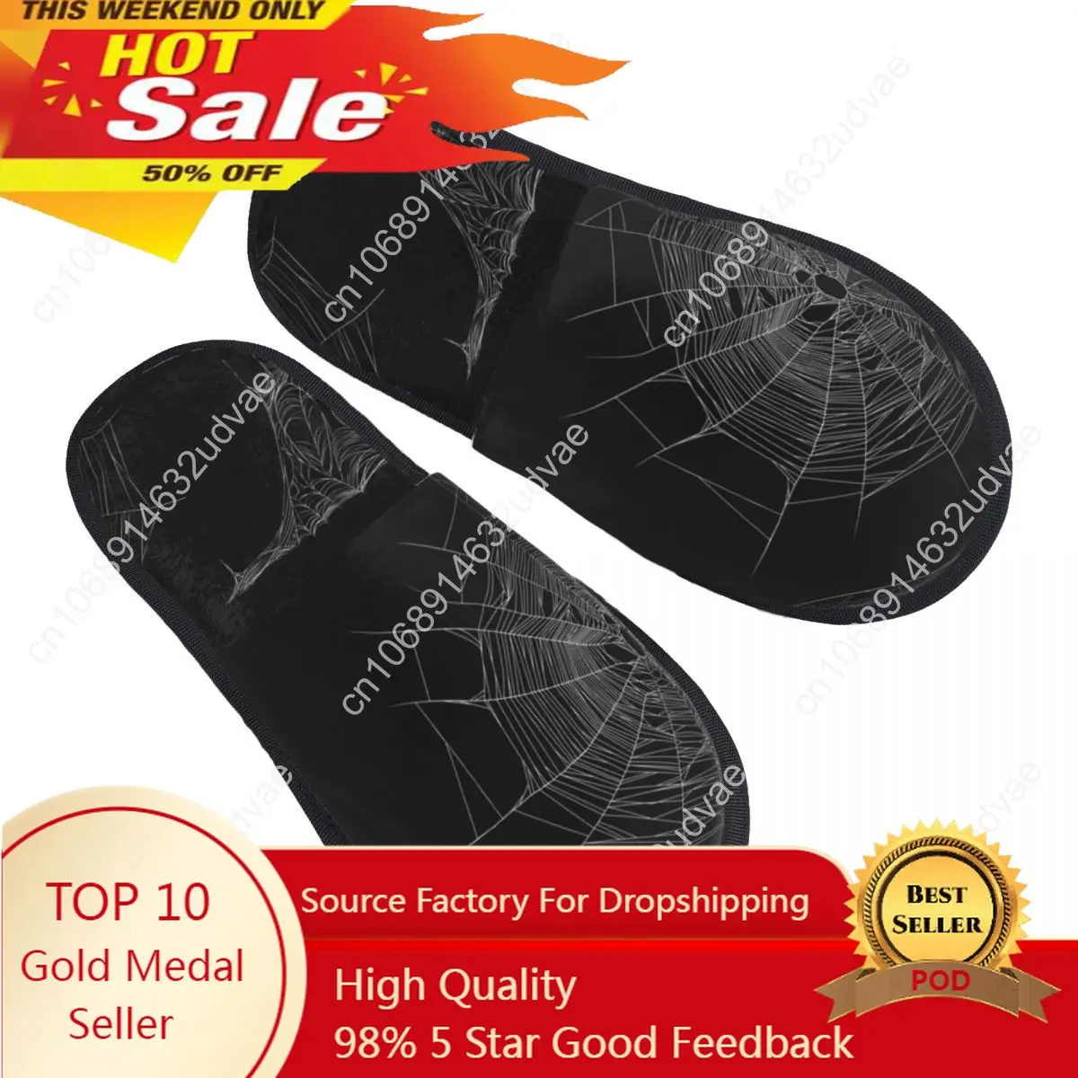 

Men Women Plush Indoor Slippers Spider Web Warm Soft Shoes Home Footwear Autumn Winter 2023