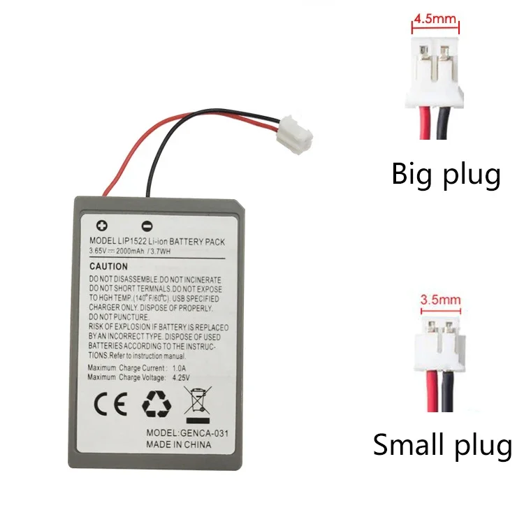 Batterie aste pour Sony PS4 Slim, contrôleur sans fil, Playstation Pad, Eddie Ion, délibérément, LIP1522, 2000mAh