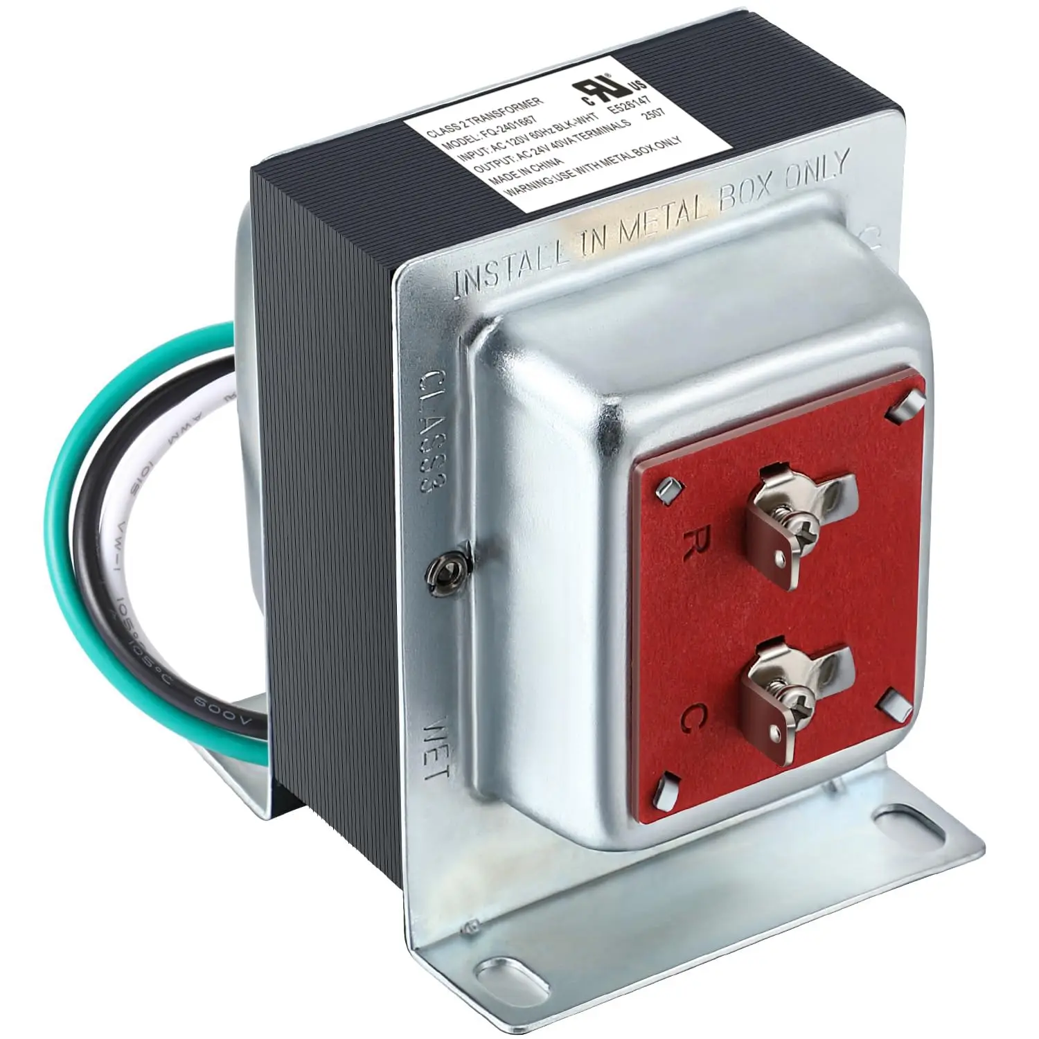 Smart Home Upgrade 24V 40VA Transformer Door Chime Power Supply Adapter Home Automation 24VAC Output 40VA Power Output