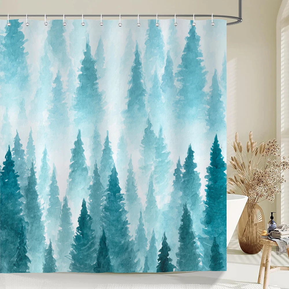 High Quality Colorful Flowers Fabric Shower Curtain Waterproof Printing Floral Bath Curtains for Bathroom Decorate with Hooks