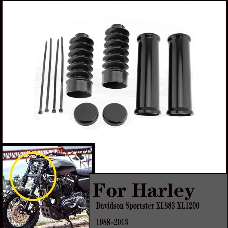 

Передняя крышка вилки для Harley Davidson Sportster XL883 XL1200 1988-2013 FXD 1995-2005 защита мотоцикла защитные гетры защита от пыли