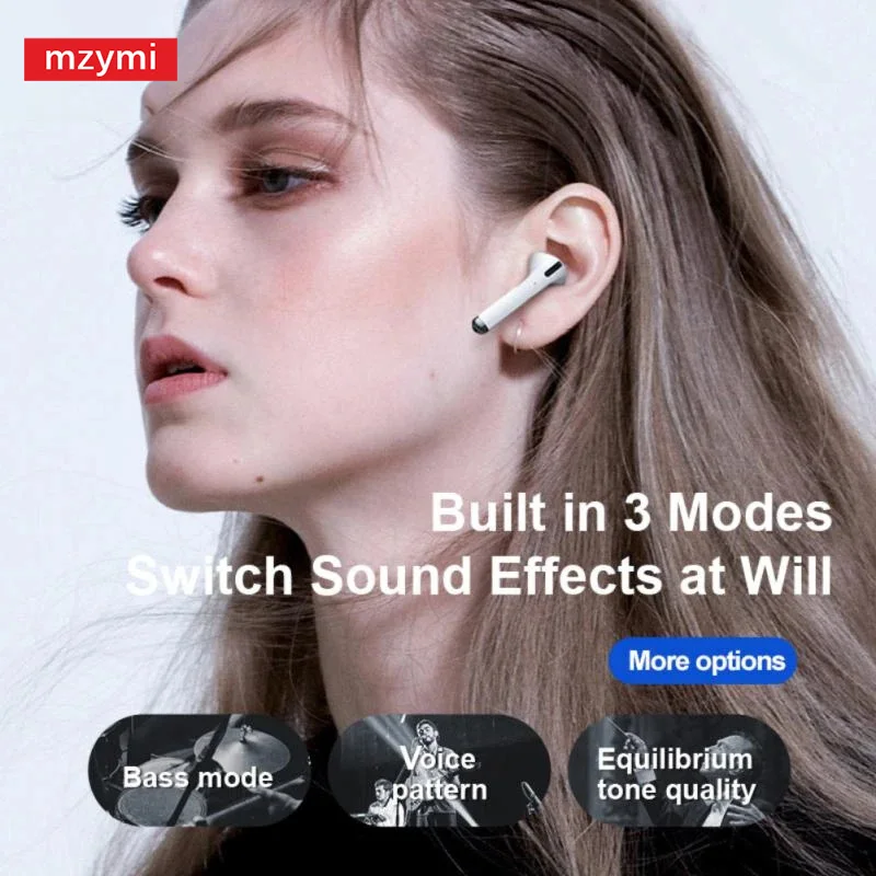 mzymi Buds 3 Pro Bluetooth5.0 Headphones TWS Wireless Earphones Sport Gaming Earbuds 9D Stereo Hifi Headsets With Mic For XIAOMI