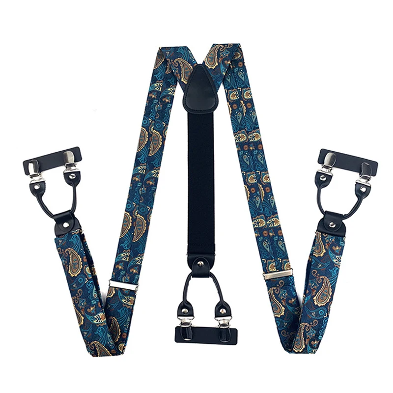 Men's Fashion Accessories Suspenders Trouser Braces 3.5cm Wide Y-Back 6 Clips Wedding Party Event Gifts for Dad Father Husband