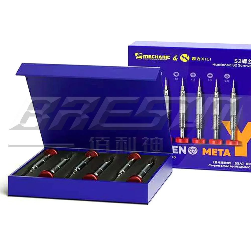 MECHANIC XILI Precision Screwdriver 6in1 Screwdriver Set T2 Y0.6 Torx 0.8mm Hex T2 for iPhone Disassembly Phone Repair Tools Set