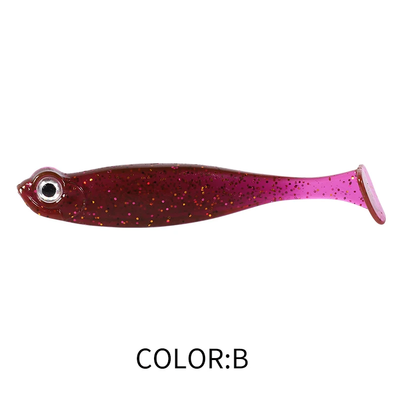 Supercontinent Shad T-Schwanz Angelköder 5 cm/7 cm Angeln Weiche Köder Silikon Künstliche Schwimmen Kunststoff Köder Wobbler
