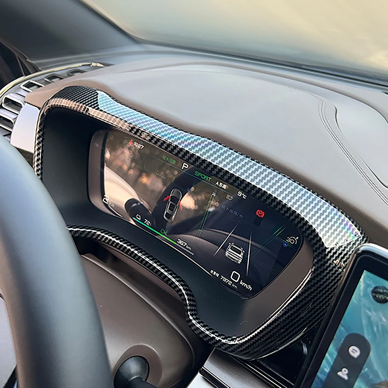 

Car Styling Dashboard Frame Decoration Cover Trim For BYD Han 2022 Carbon Fiber Color Interior Accessories