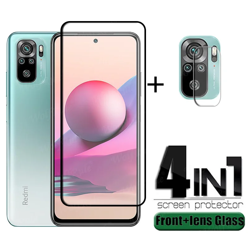 

Full Cover Glass For Xiaomi Redmi Note 10S Glass For Redmi Note 10S Phone Film Screen Protector For Redmi Note 10 S Lens Glass