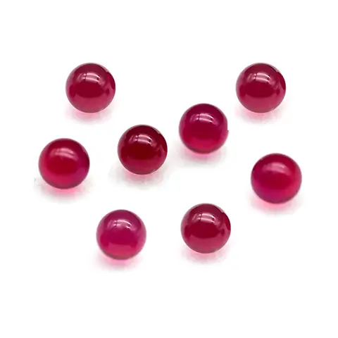 No Holes Ruby sphere 4mm - 10mm Synthetic Corundum Bead 5# Red Loose Gemstone Ruby Balls