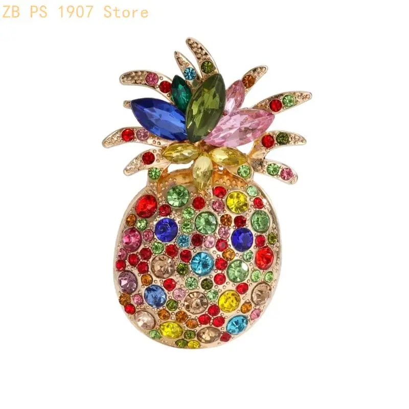 Lightweight Alloy Brooch Pineapple Fruit Symbol Passion Vitalities Badge 55KA