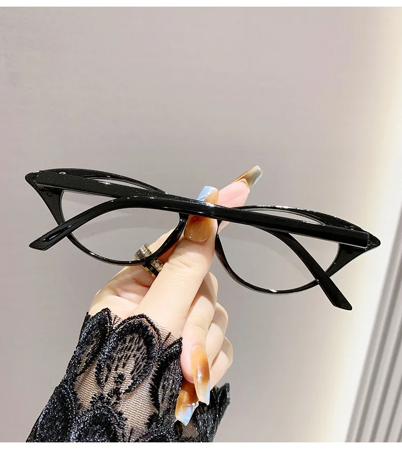Neue Lesebrille Mann Frau Cat Eye Strass Leser Unisex Mode Blockieren Blau Licht Brillen Bunte Brillen – Detail 12