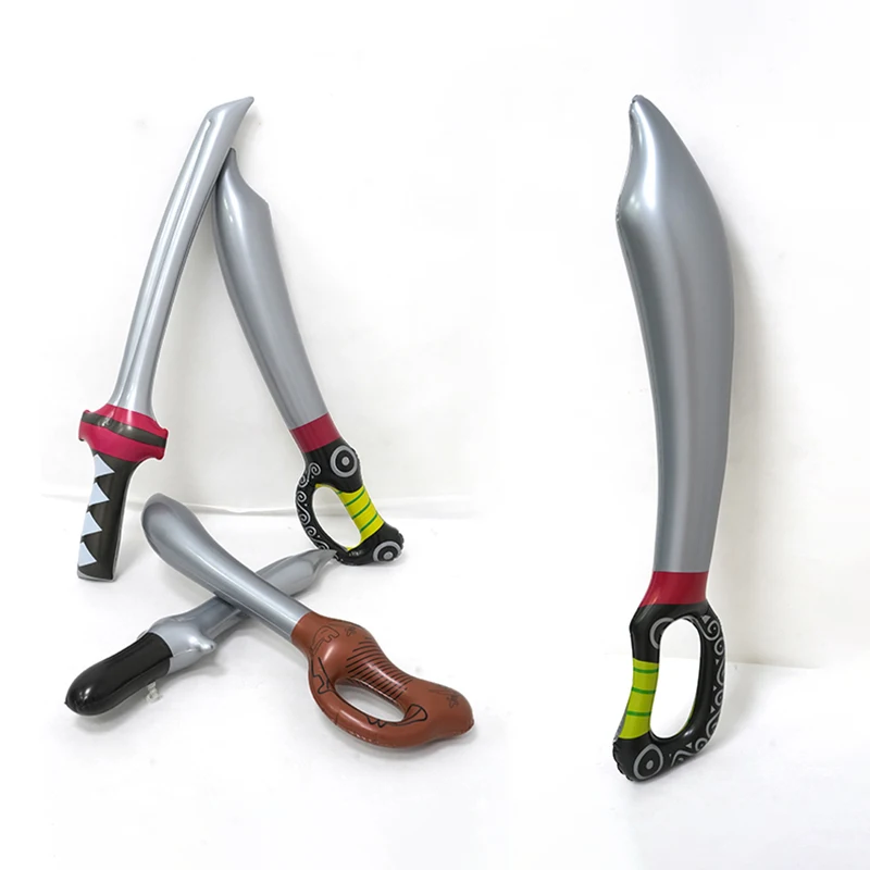 1Pc Aufblasbare Piraten Schwerter Halloween Spielzeug Pvc Air Kinder Aufgeblasen Messer Geburtstag Party Dekorationen für kinder Jungen Geschenke