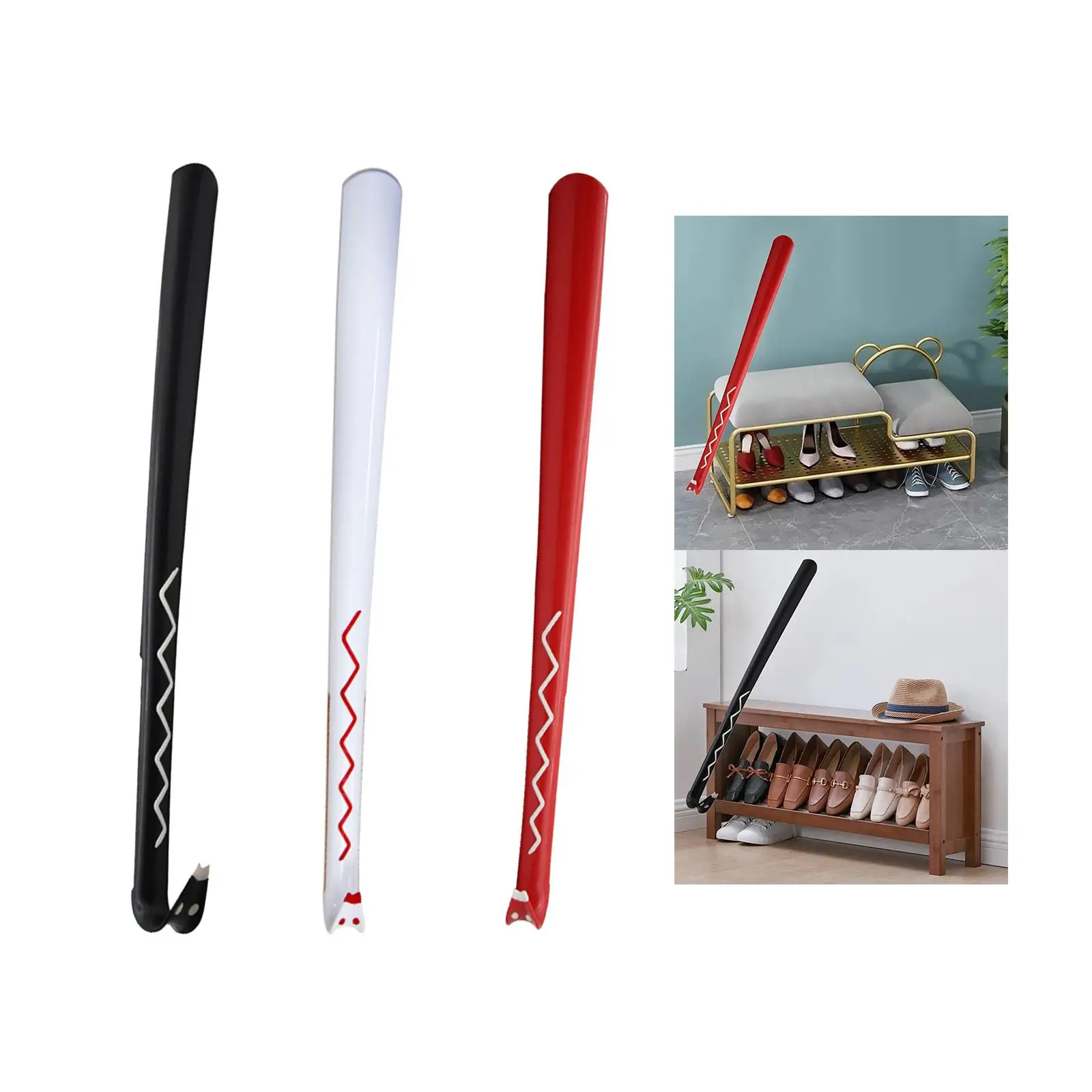 Durable Shoe Horn Universal Shoe Helper Long Handle Shoehorn for Disabled Trainers Younger Elderly Casual Shoes Travel Use