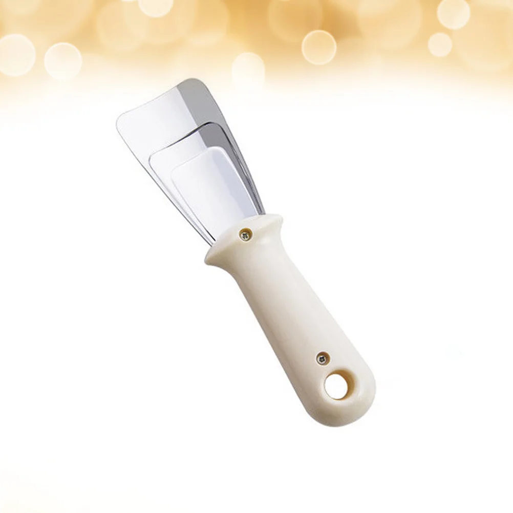 

1Pcs Ice Removal Shovel Refrigerator Ice Scraper Stainless Steel Durable Beige Handle Shovel Fruit Vegetable Cutter