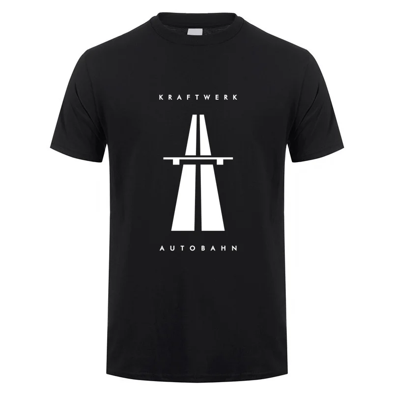 Autobahn Kraftwerk T Shirt Men Casual Music T-shirts Summer Short Sleeve Cotton Autobahn Mans Cool Tops LH-175