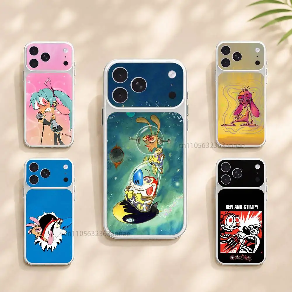 Anime Ren and S-stimpy Removable HD/Matte Full Coverage Films For iPhone 17,18 ProMax 17,18 Pro
