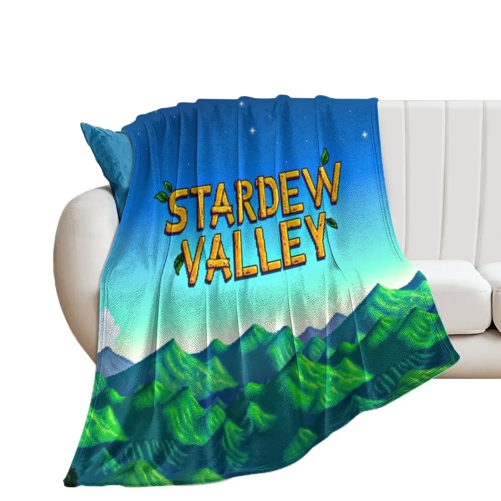 

Stardew valley title Throw Blanket Cute Plaid Extra Large Throw Decorative Beds Blankets