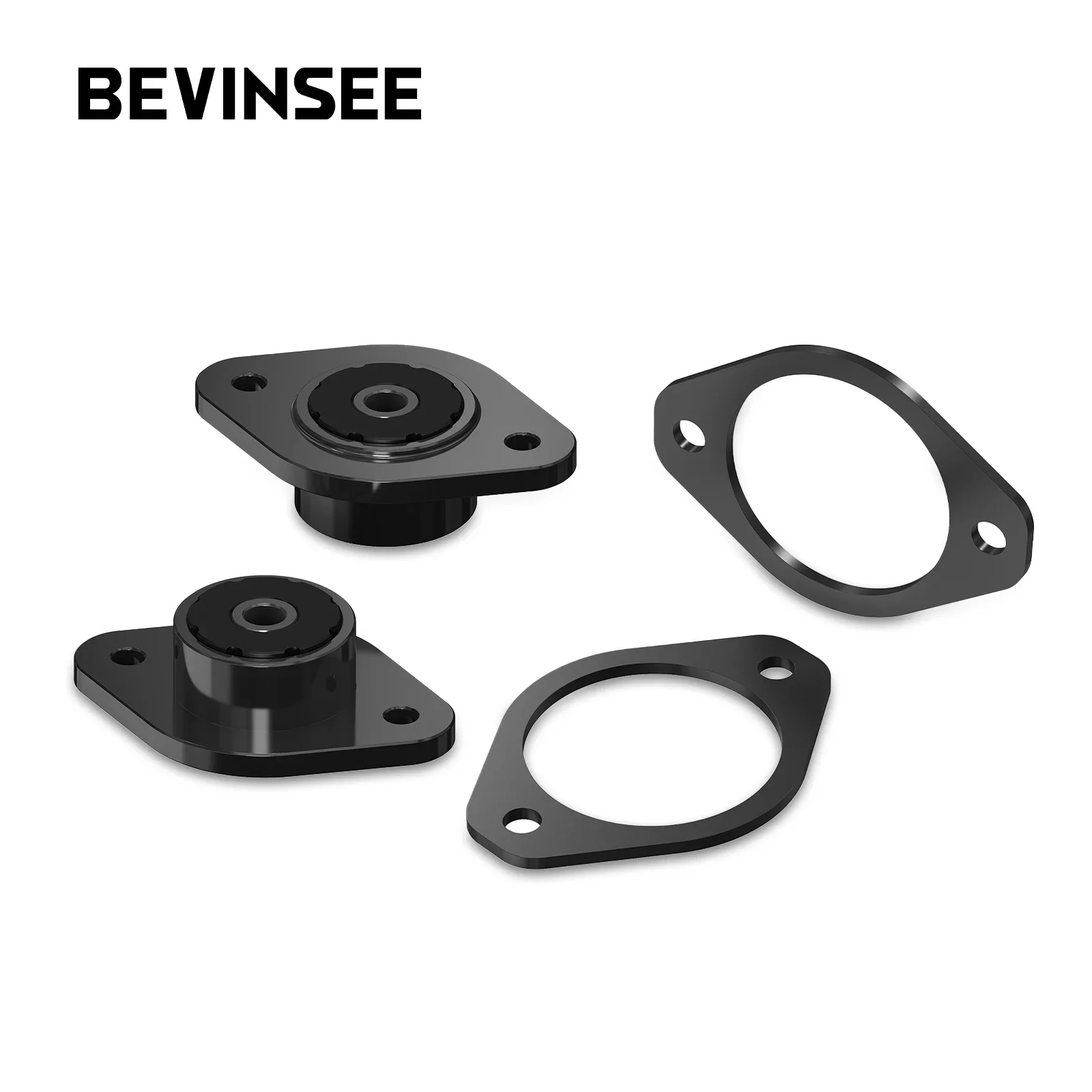 

BEVINSEE Rear Upper Polyurethane Shock Mounting Kit Mounts & Reinforcements Plates for BMW E30 E36 E46 M3 Z3 Z4 323i 325i 328i