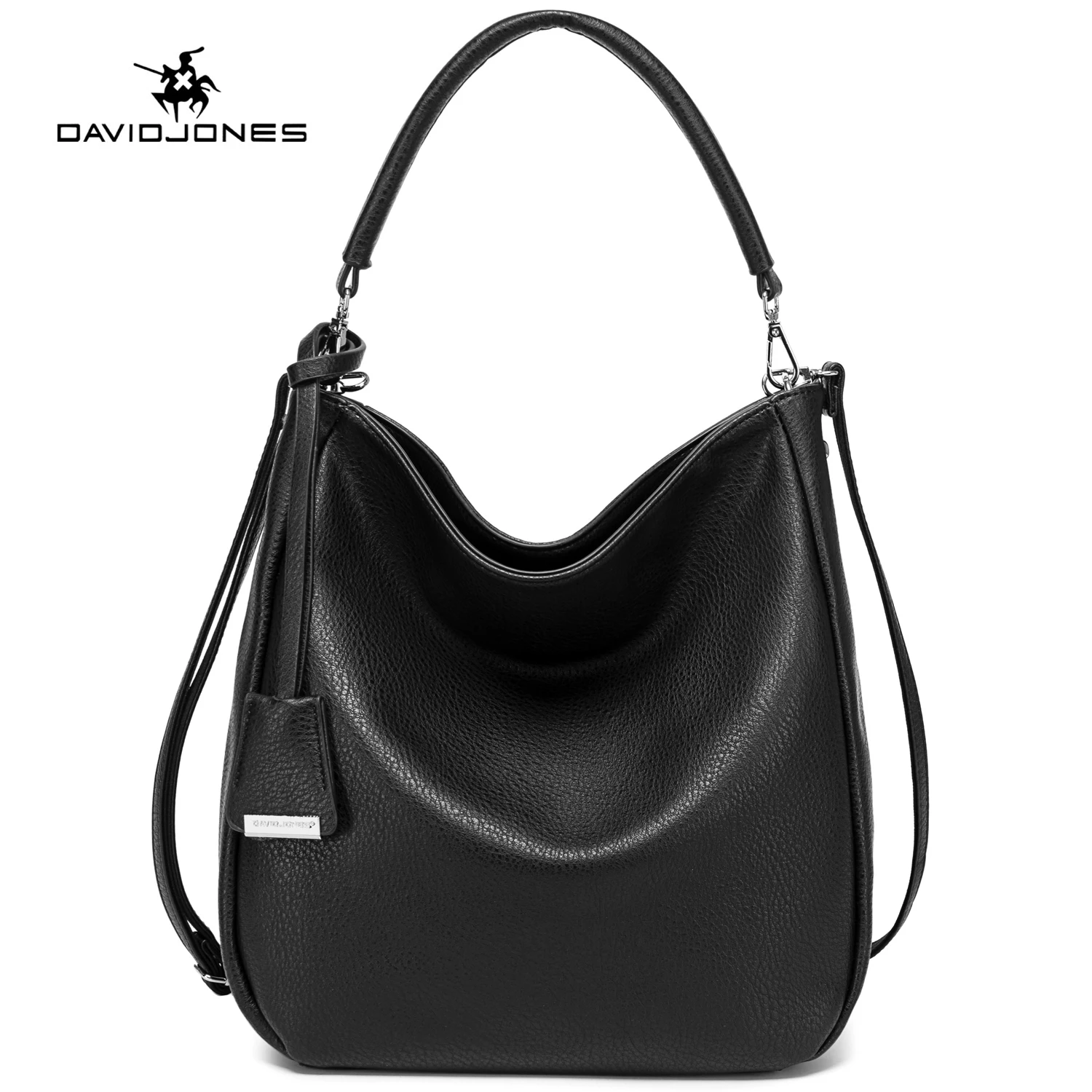 David Jones Soft Faux Leather Tote Bag Medium Ladies Top-Handle Bags Fashion Handbags for Women Designer Luxury Satchel