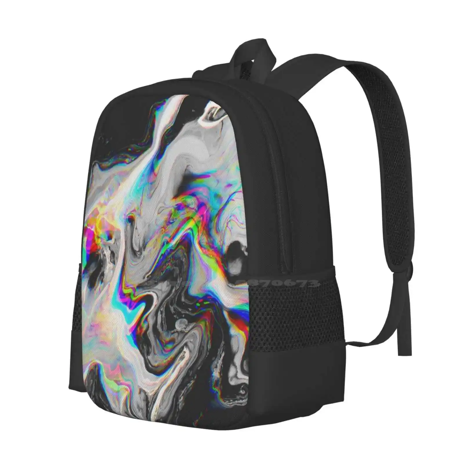 In Her Eyes That Says It All Teen College Student Backpack Pattern Design Bags Abstract Paint Pattern Texture Concept Color