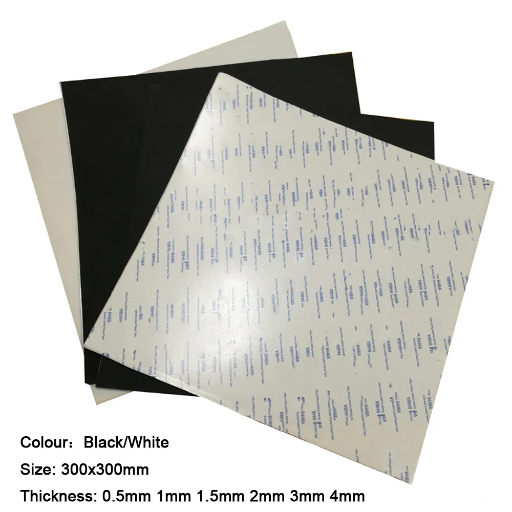 1pcs Self Adhesive Silicone Rubber Sheet 300x300x0.5/1/1.5/2/3/4mm Food Grade High Temperature Resistance Silicone Board Mat