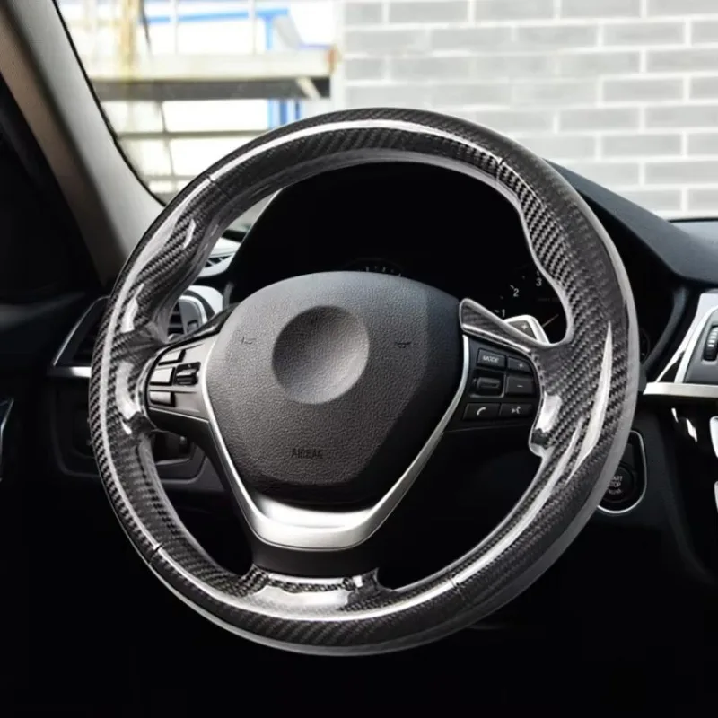 

ES Auto Parts Interior Carbon Fiber Steering Wheel Cover for F30 Steering Wheels