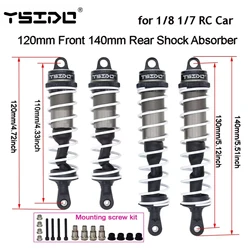 YSIDO Shock Absorber Damper Suspension 120mm Front 140mm Rear for 1/8 1/7 JLB HSP EM Racing DHK HPI Redcat LRP ZD Racing Hongnor