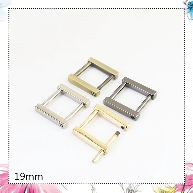 20Pcs 20mm Metal O D Ring Luggage Hardware Removable Detachable Screws Square Buckles for Bag Hardware Accessories