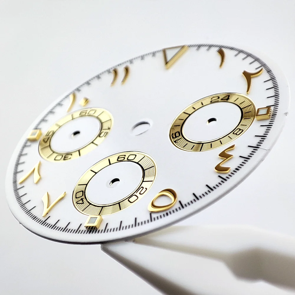 قرص 29 ملم VK63 قرص ساعة قرص معدني عربي مناسب لقطع غيار ساعة الحركة VK63 يدعم الشعار المخصص