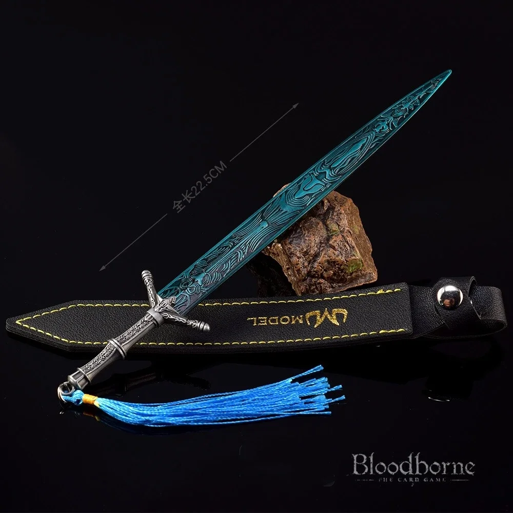 Bloodborne Game Peripheral Metal Weapon Holy Moonlight Sword Crafts 1:6 with Leather Case Toy Model Collection Ornaments 22.5cm