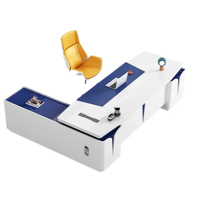 

Premium Luxury boss table, president table, paint atmosphere, office general manager table and chair combination