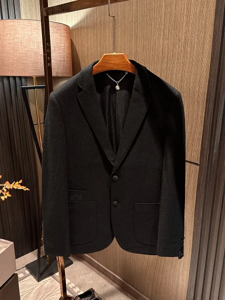 

High-Quality Embroidered Wool Blend Slim Fit Men's Suit Casual Style Anti-Wrinkle Breathable Autumn Wear Daily Scene